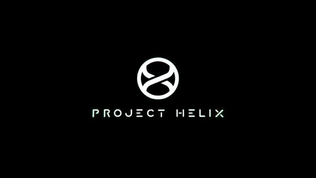 The white Project Helix logo with a stylized circular helix symbol on a black background.